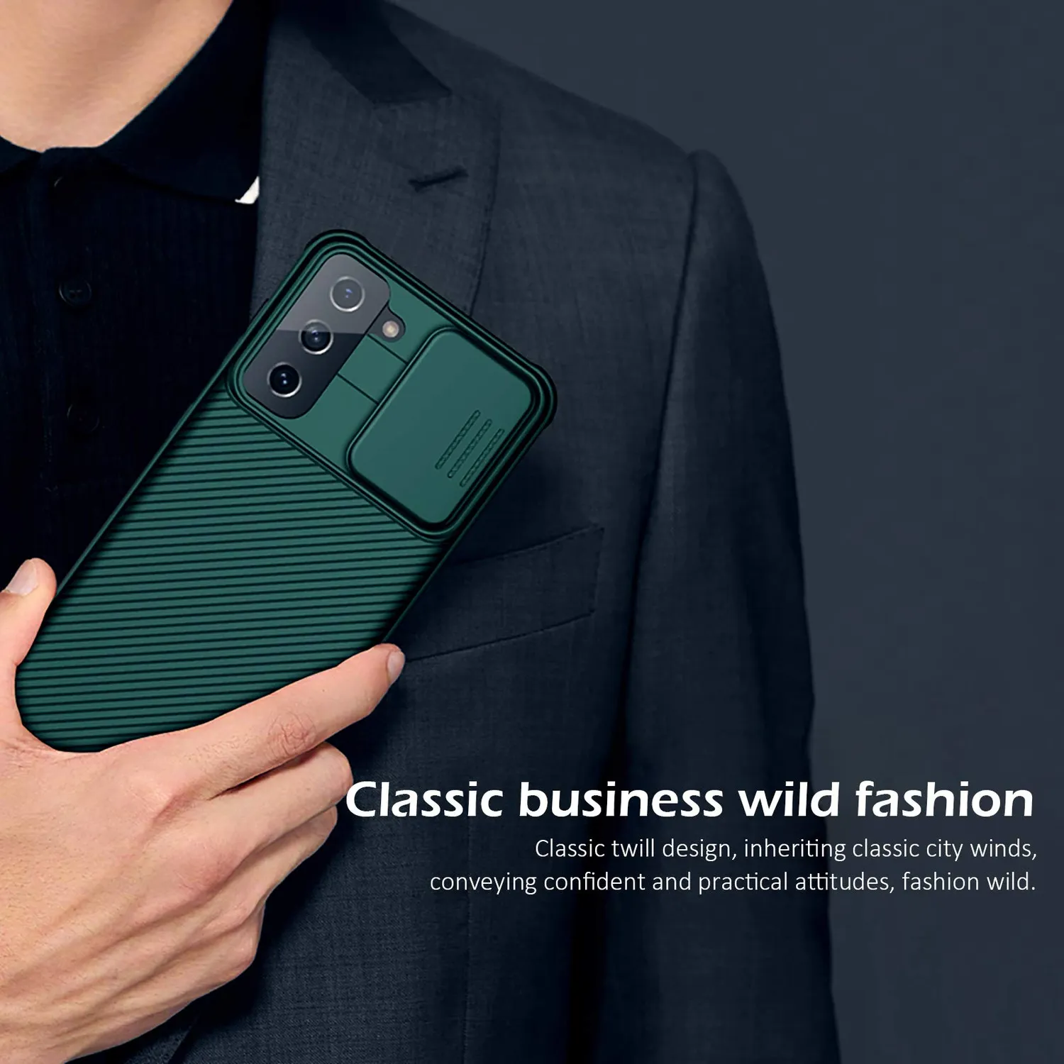 CloudValley cover Samsung Galaxy S21 5G con copri fotocamera verde