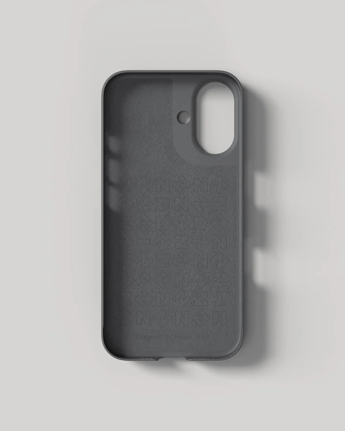 Nudient Thin Case cover iPhone 16 grigia sottile