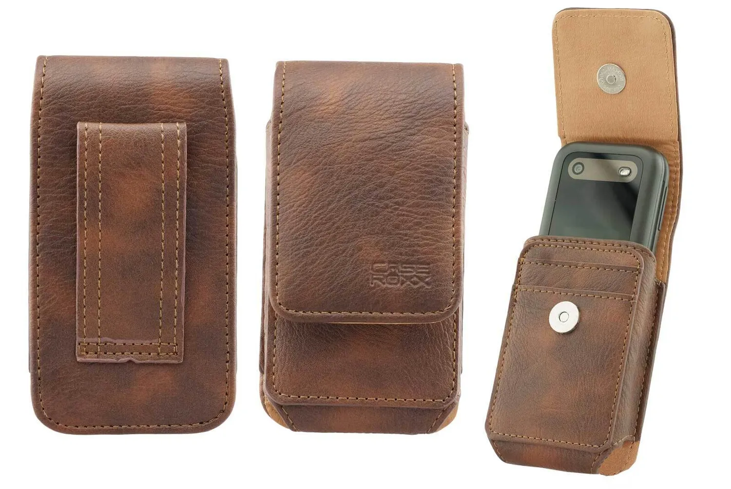 caseroxx Borsa Nokia 2660 Flip Borsello Azzurro Pelle Cintura
