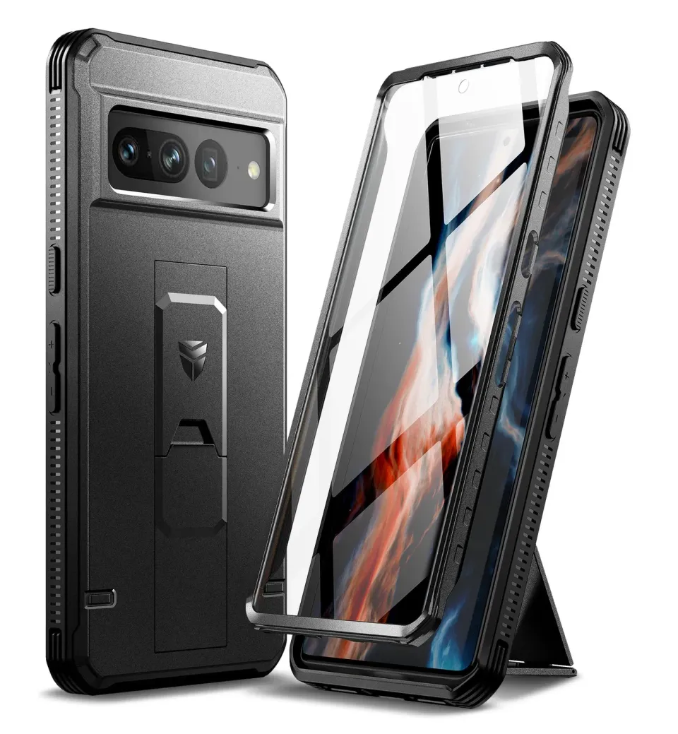 Dexnor cover Pixel 7 Pro nera rugged con pellicola