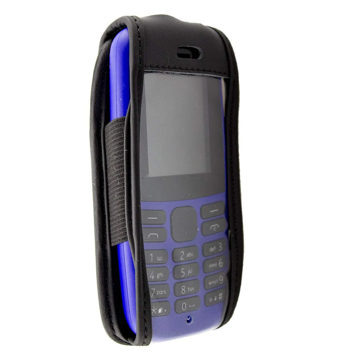 caseroxx Nokia 105 2019 custodia cintura nera vera pelle
