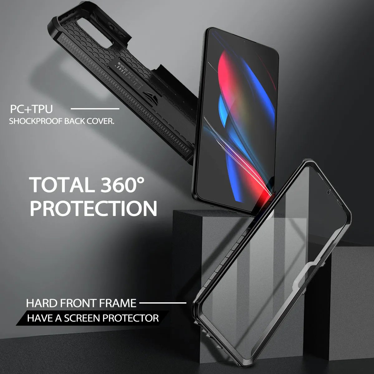 Dexnor per Galaxy A12 5G cover nera con pellicola
