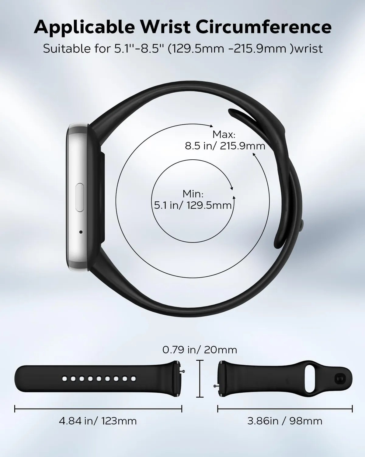 MoKo Redmi Watch 3 Active cinturino sport avorio