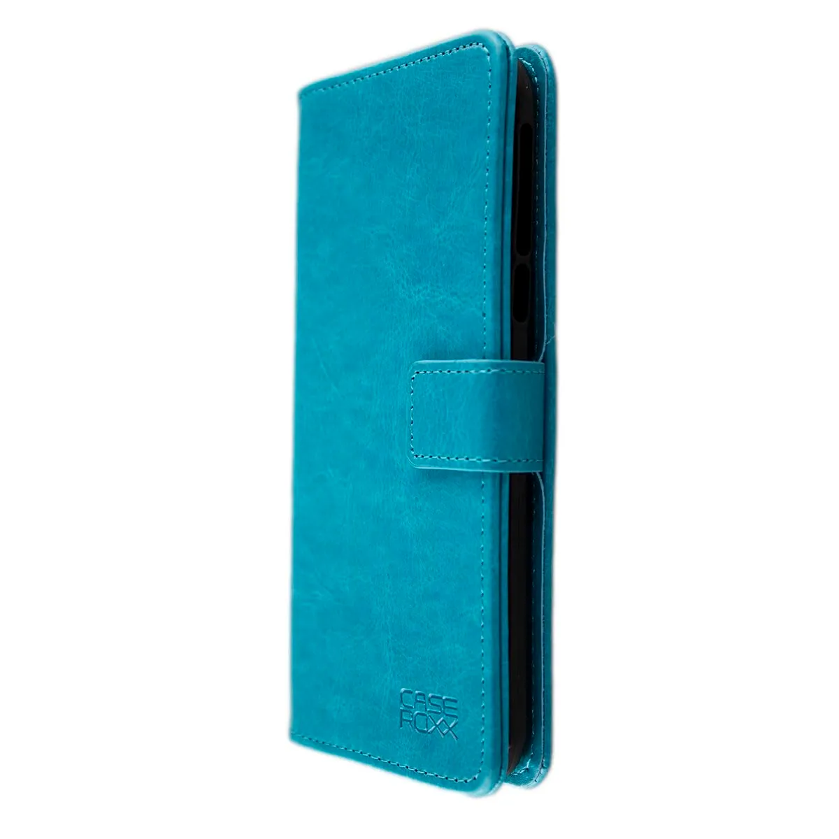caseroxx Bookstyle Emporia Smart 5 custodia a libro azzurro chiaro carte