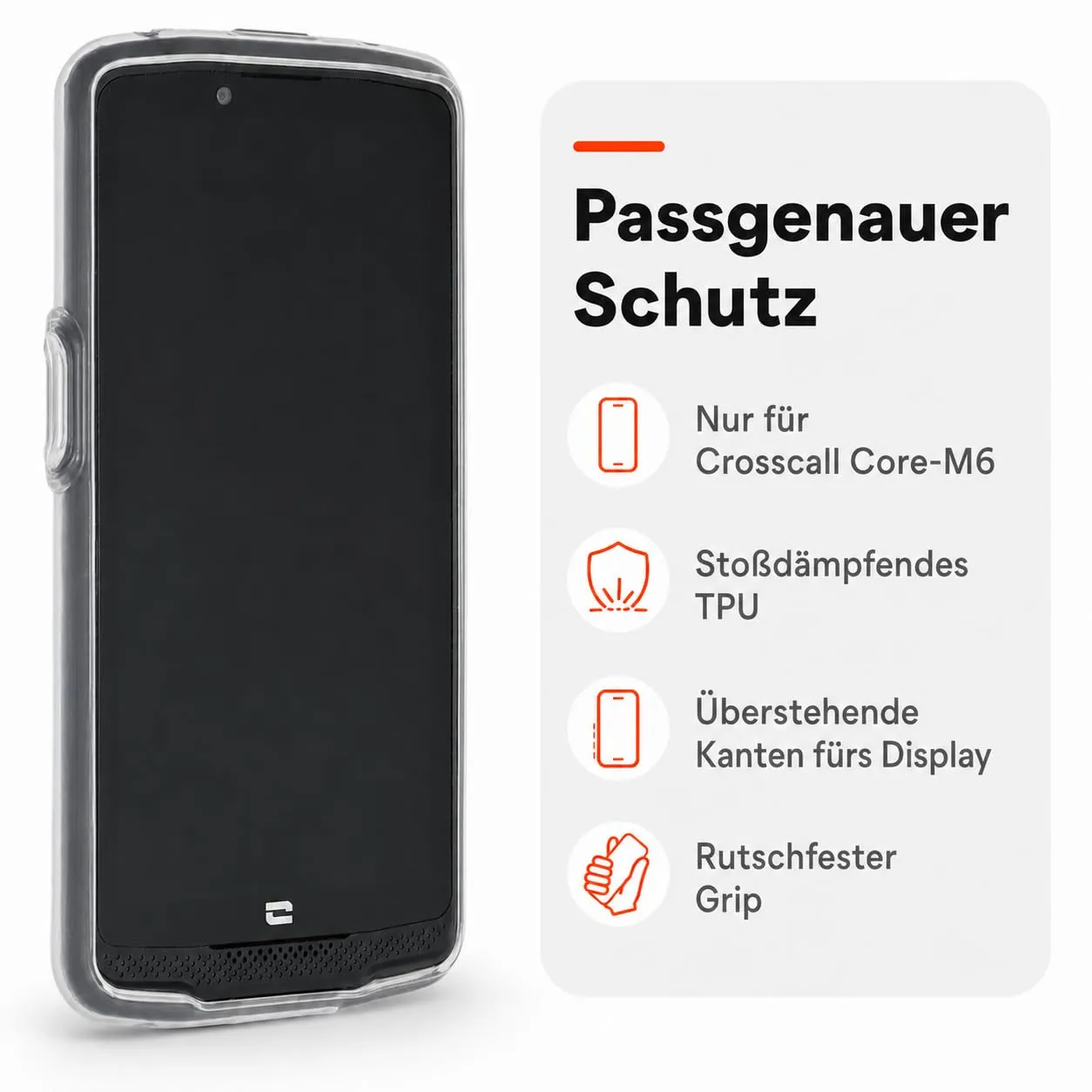 caseroxx Core-M6 cover TPU trasparente antiscivolo
