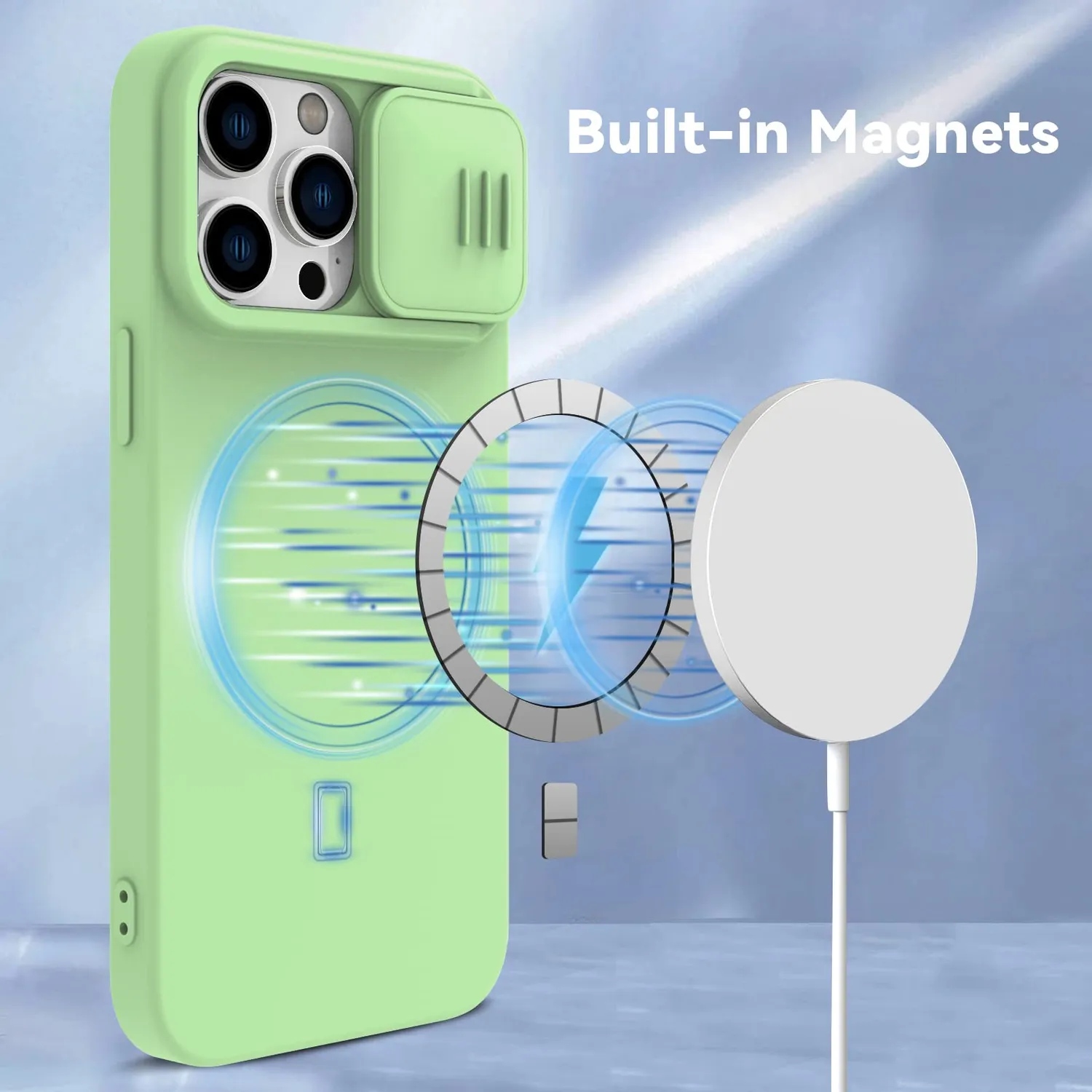CloudValley Cover iPhone 14 Pro Max MagSafe Verde Menta