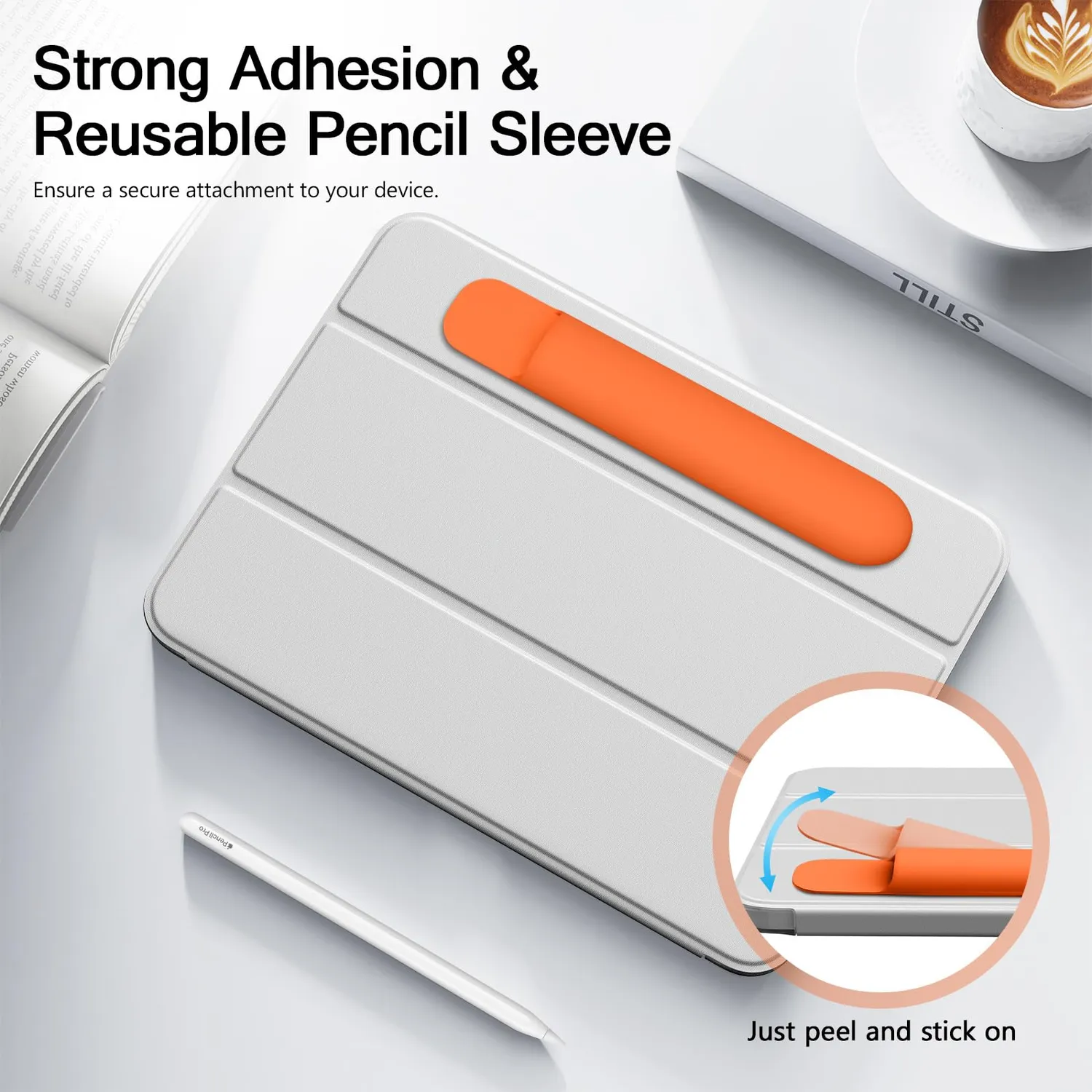 MoKo porta Apple Pencil cover arancione adesiva