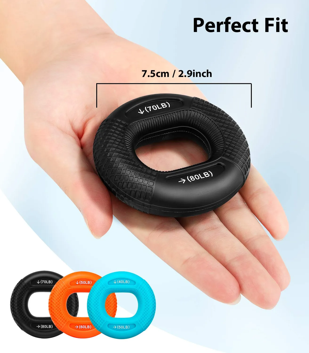 MoKo Hand Grip Ring anelli mano silicone 3 pezzi