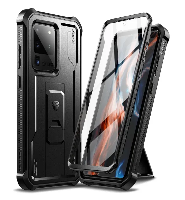 Dexnor per Galaxy S20 Ultra Custodia Nera bumper stand
