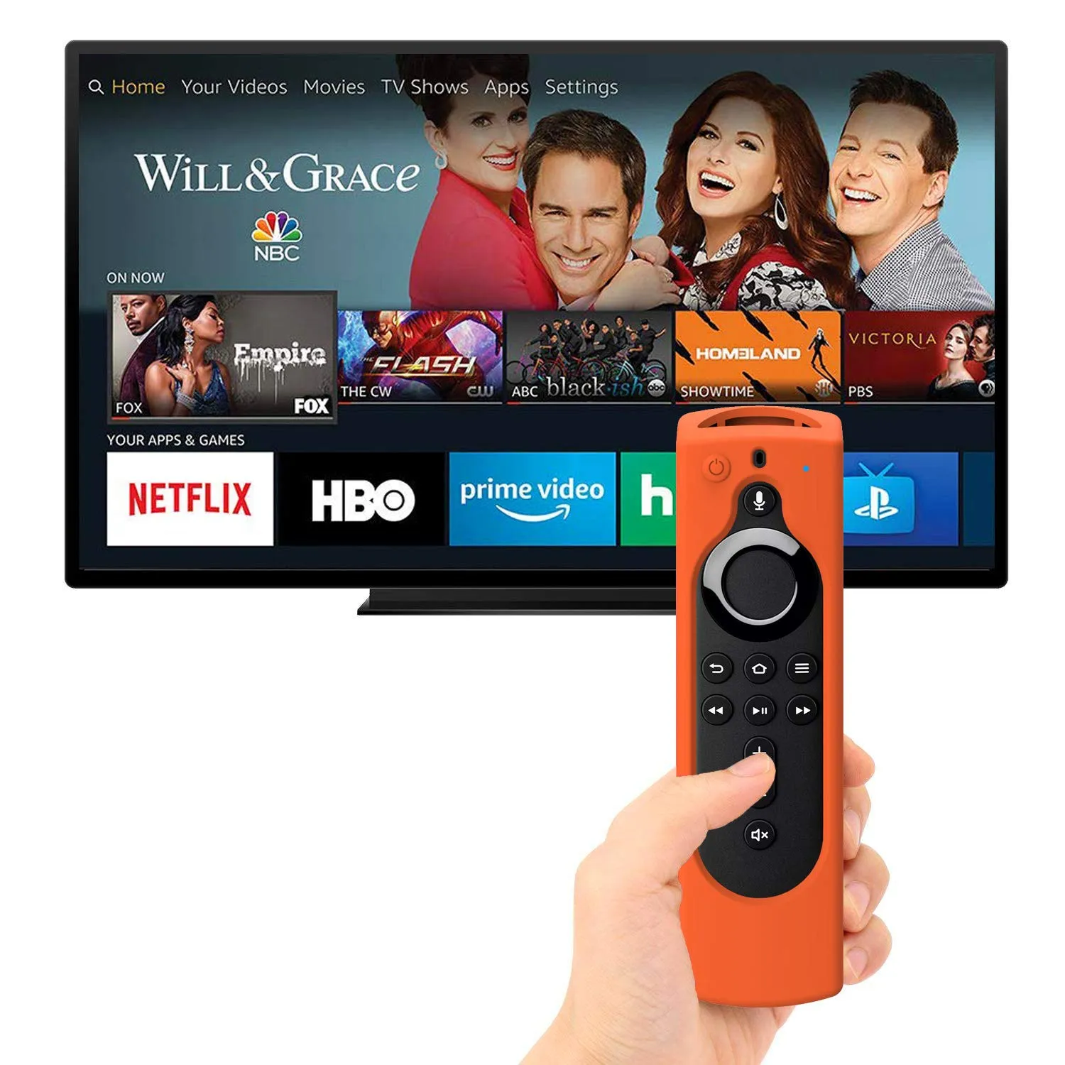 MoKo Cover Telecomando Fire TV Stick Silicone Arancione