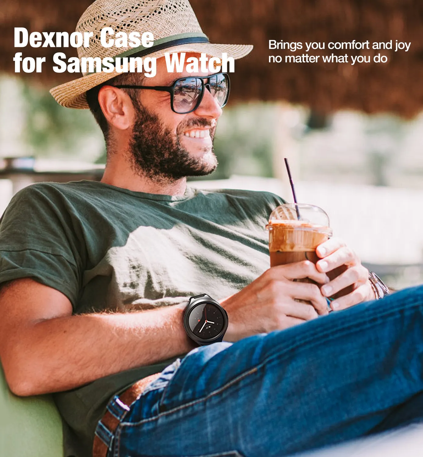 Dexnor Galaxy Watch Active 2 44mm cover orologio nero antiurto