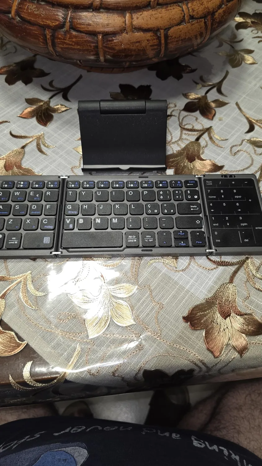 MoKo Tastiera Pieghevole Bluetooth Italiana Touchpad Nero