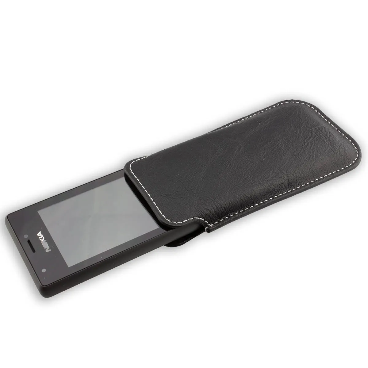 caseroxx Business-Line custodia Nokia 216 nera finta pelle