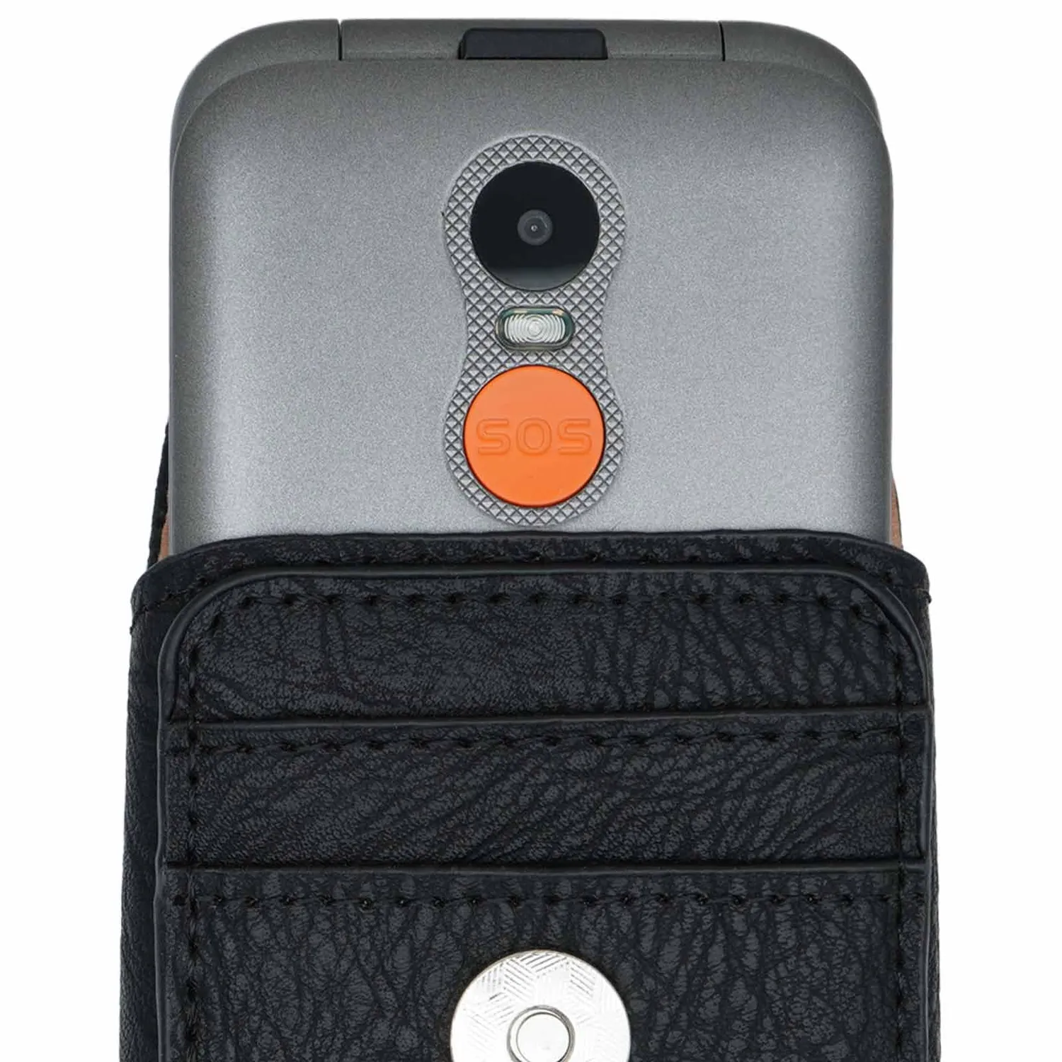 caseroxx Gigaset GL590 custodia cellulare nera da cintura