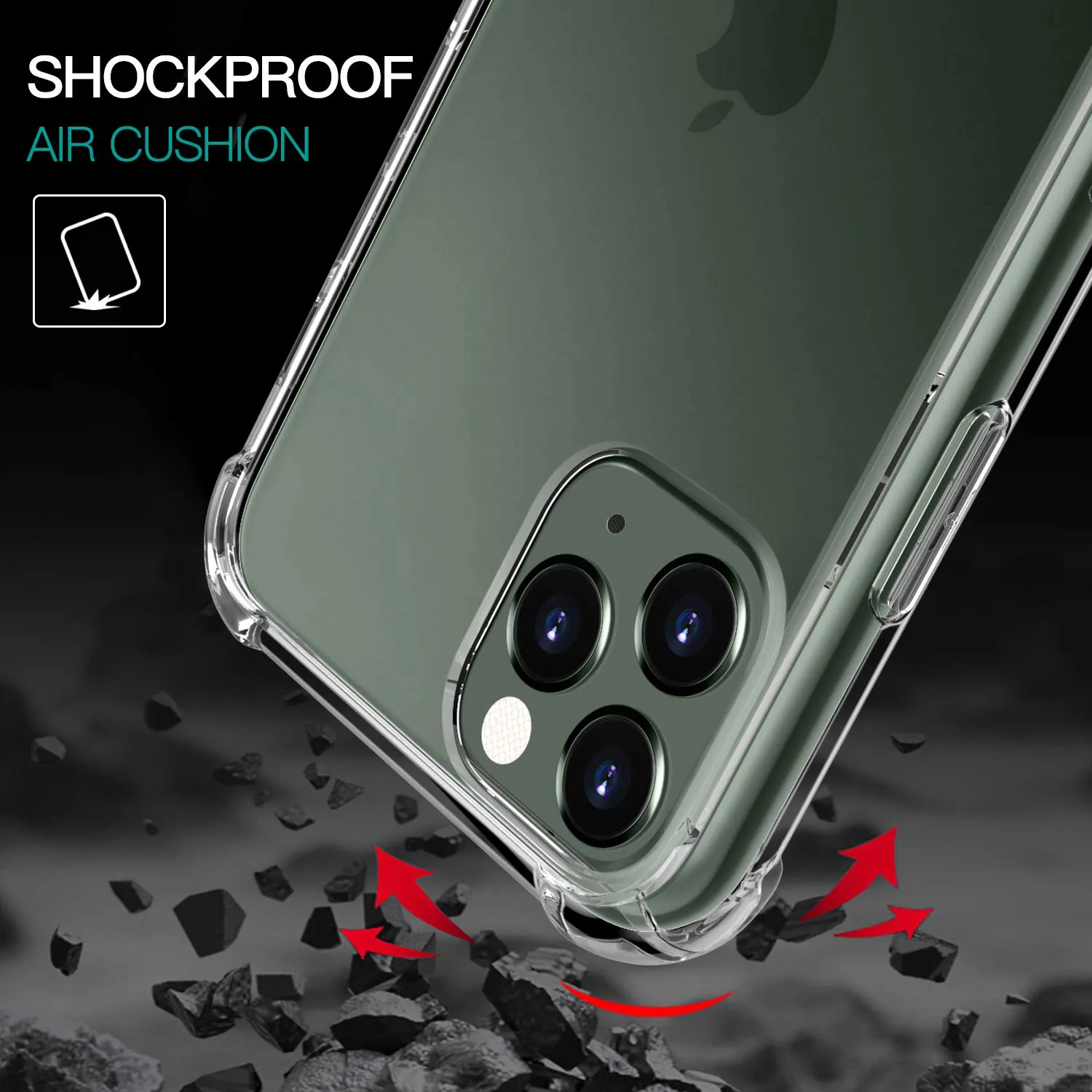 MoKo Cover iPhone 11 Pro 5.8 Trasparente Angoli TPU