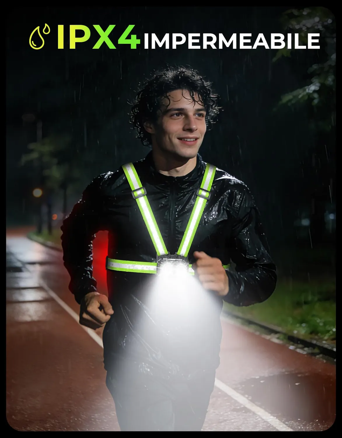 EOIWUY luce running 800LM pettorale con posteriore