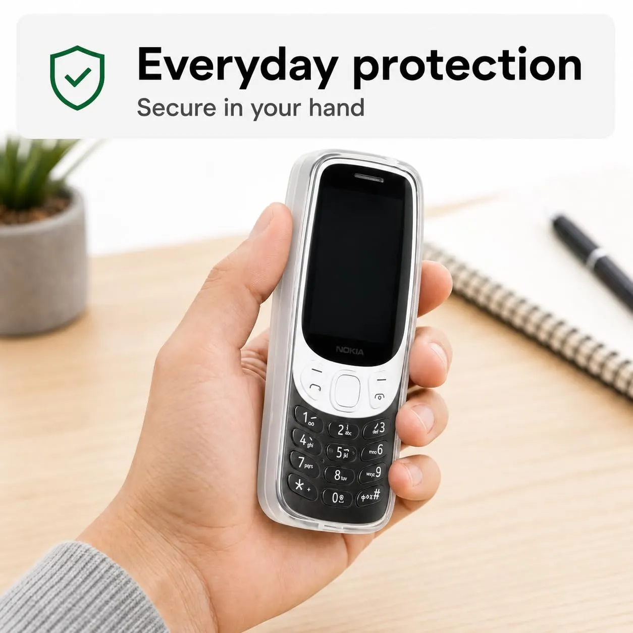caseroxx TPU custodia Nokia 3210 2024 bianco trasparente antiurto