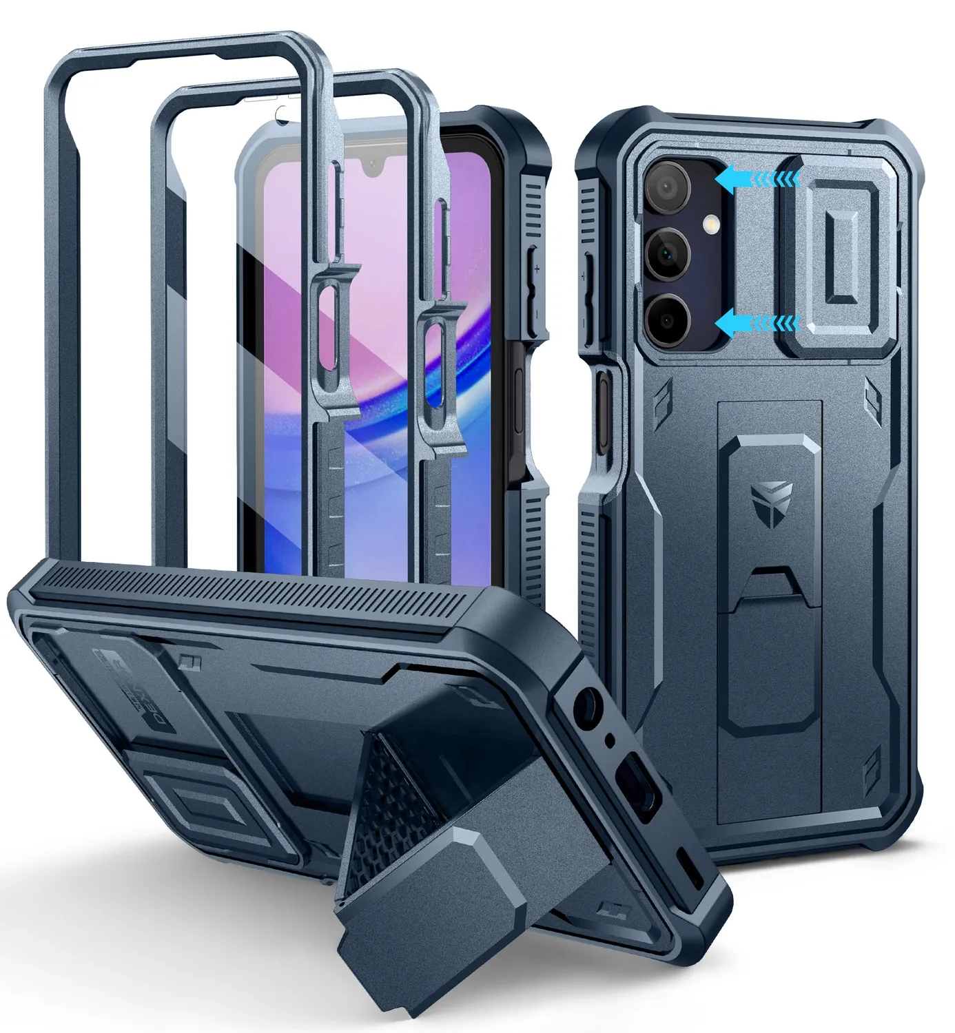 Dexnor Cover Samsung Galaxy A15 5G nera antishock 2 pellicole