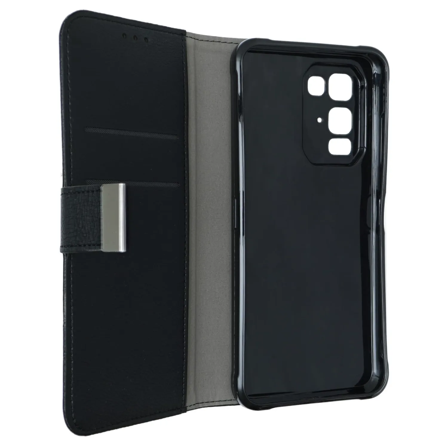 caseroxx Bookstyle Blackview Fort 5 custodia nero con stand