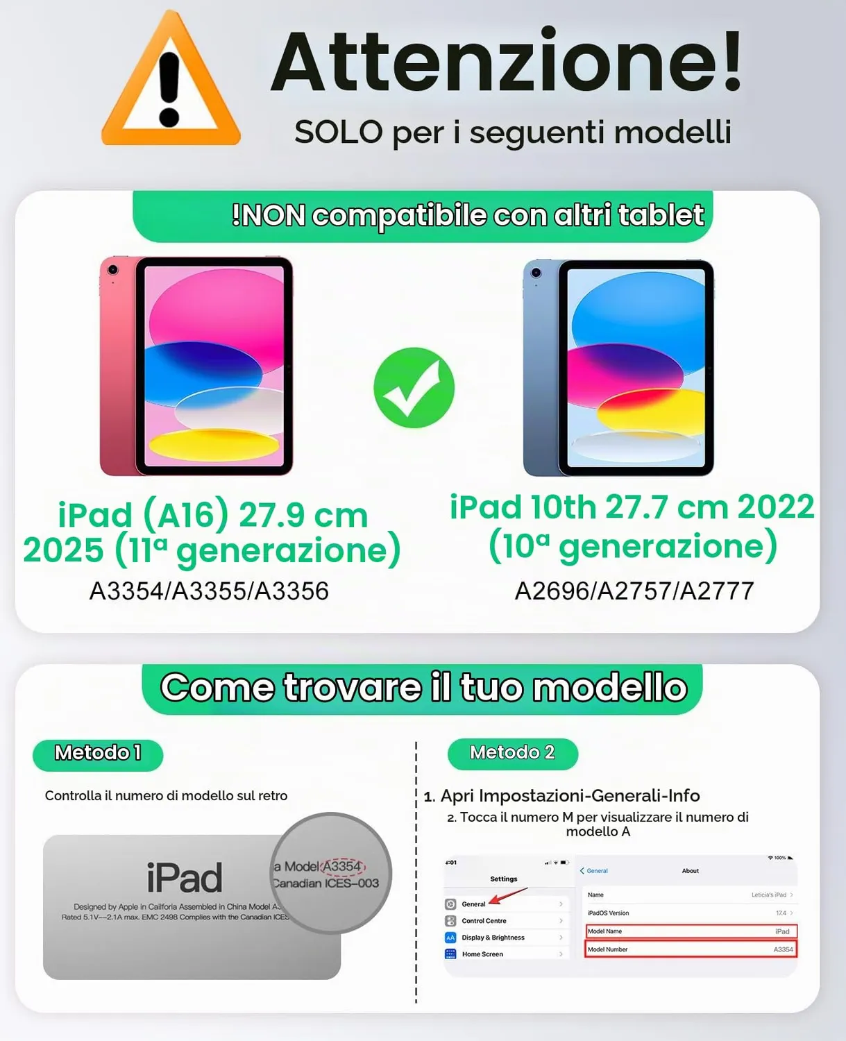 MoKo Cover iPad A16 11" 2025 10ª Gen Custodia Verde notte