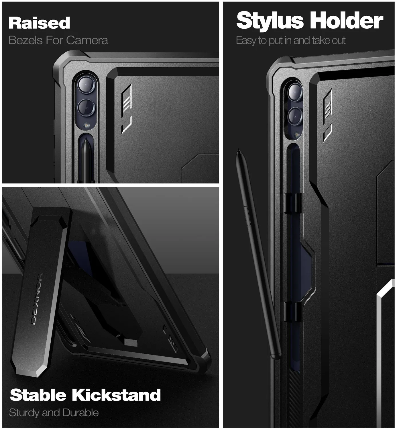 Dexnor cover Galaxy Tab S8 Ultra nera antiurto