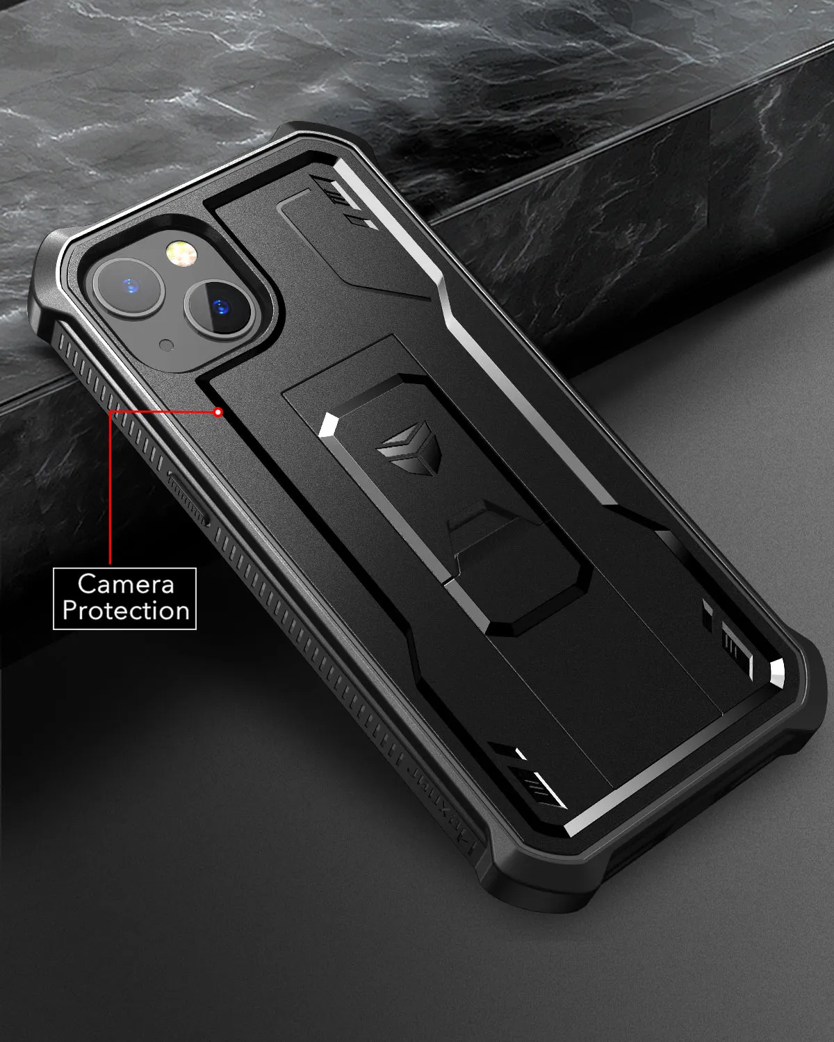 Dexnor iPhone 13 Mini custodia nera con stand