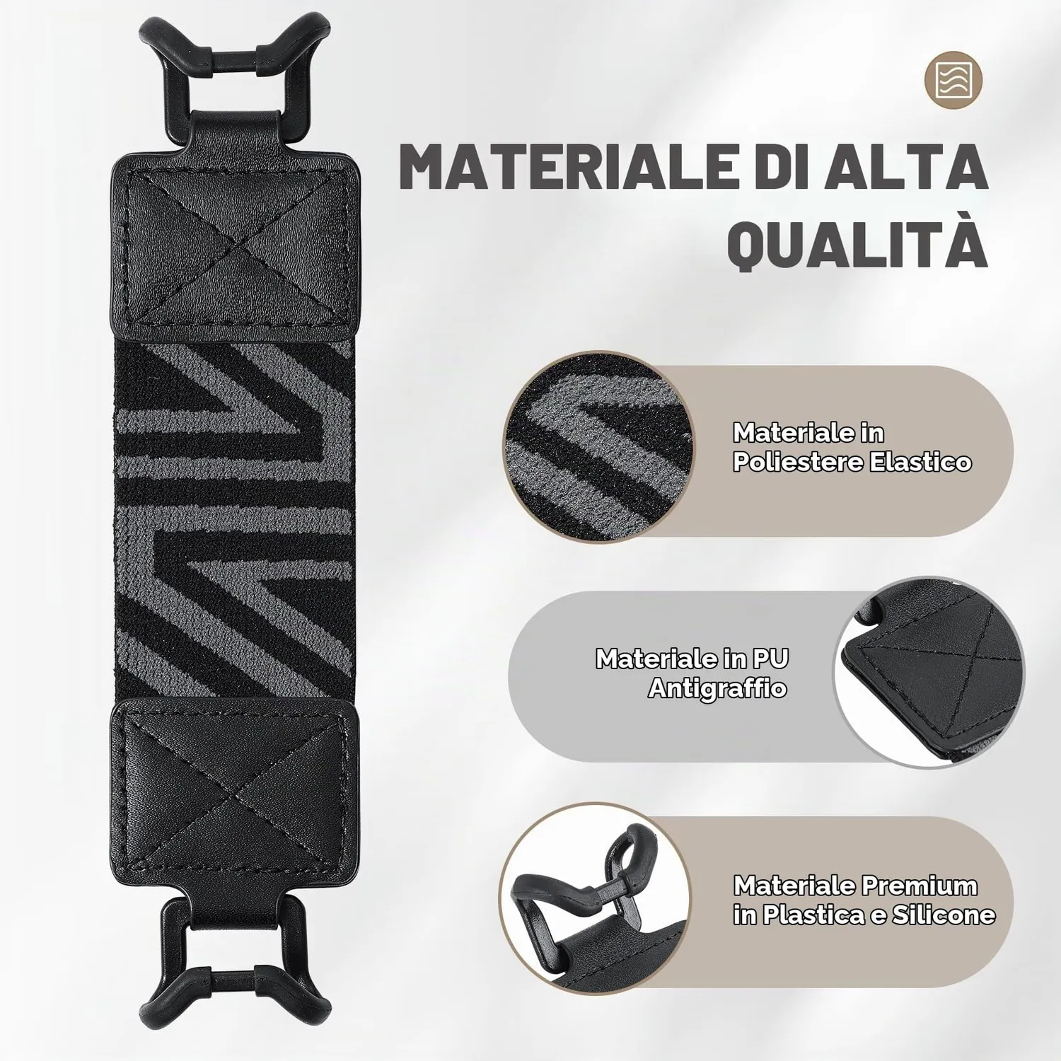 MoKo cinturino mano tablet 9-11" nero elastico