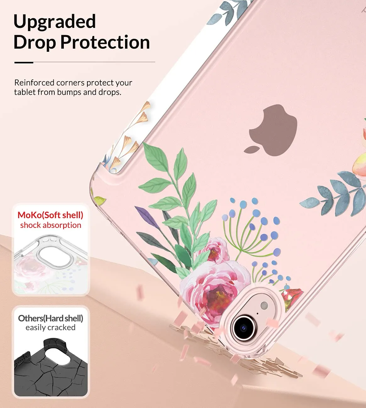 MoKo cover iPad mini 6-7 8,3" fiori fragranti con pencil holder