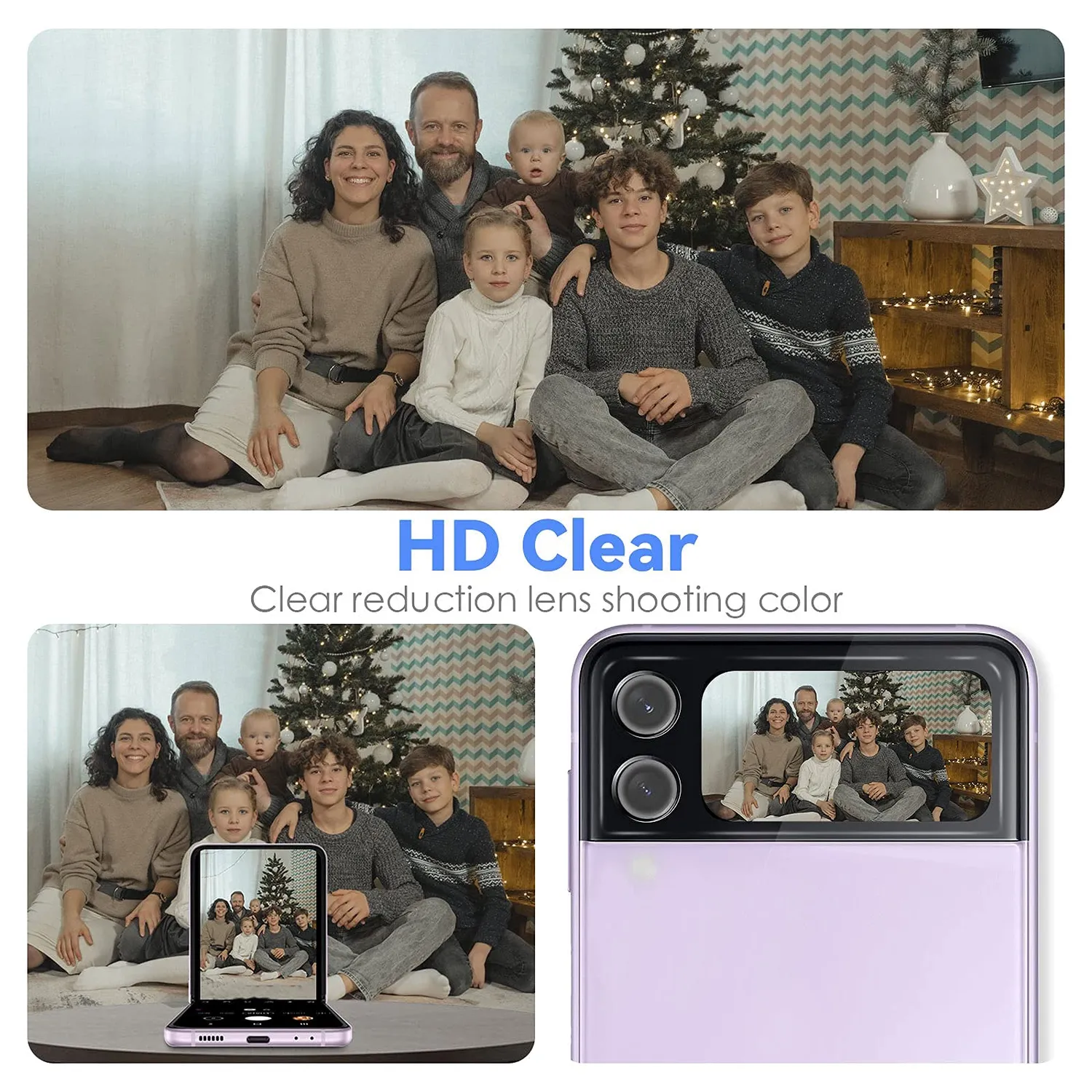 CloudValley Z Flip 3 Vetro Fotocamera HD 2 Pezzi