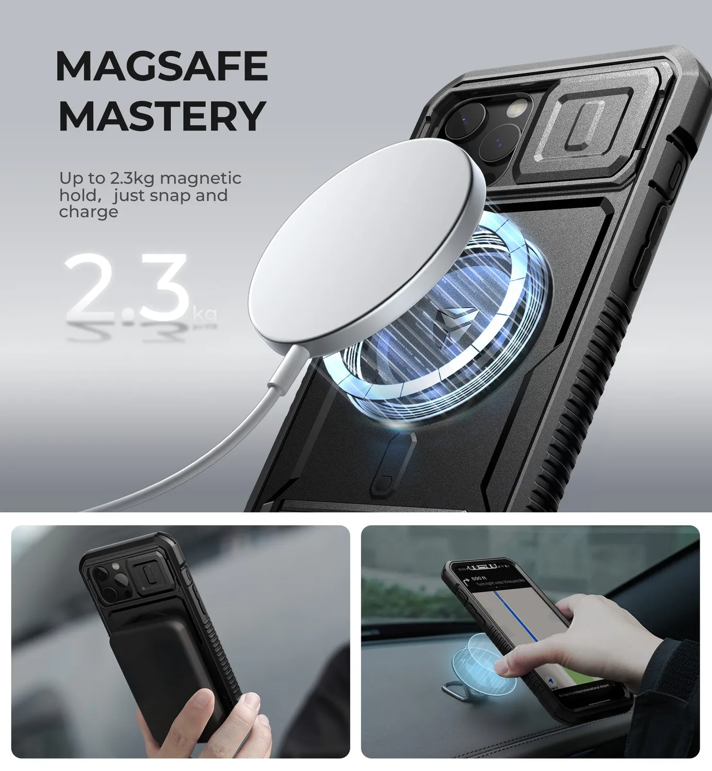 Dexnor iPhone 12 Pro Max cover nera MagSafe robusta