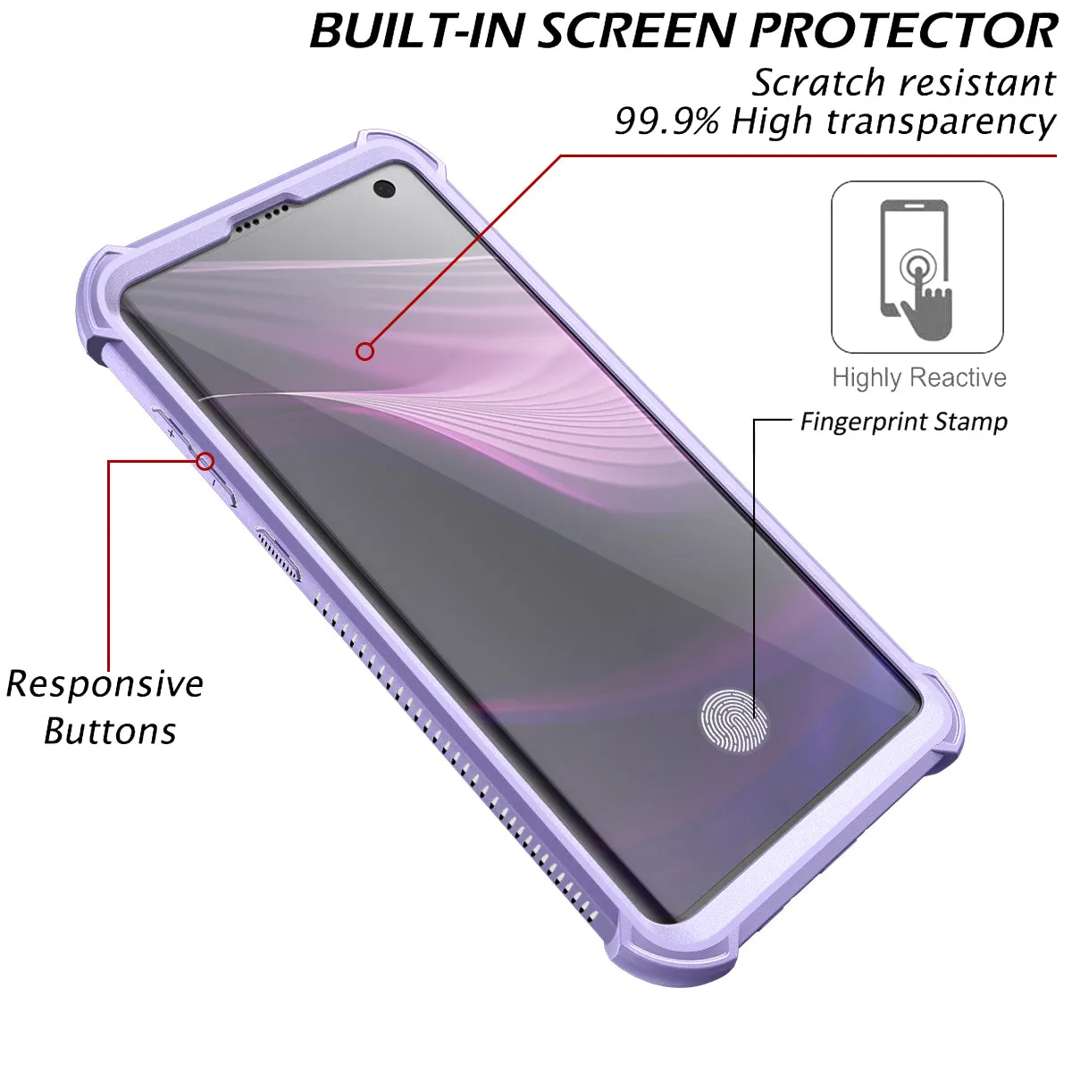 Dexnor Cover Samsung Galaxy S10 6.1 Viola con Pellicola