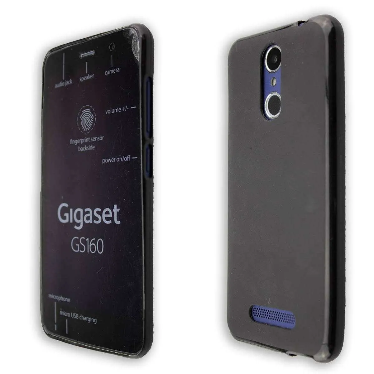 caseroxx TPU Custodia per Gigaset GS160 GS170 nero antiurto