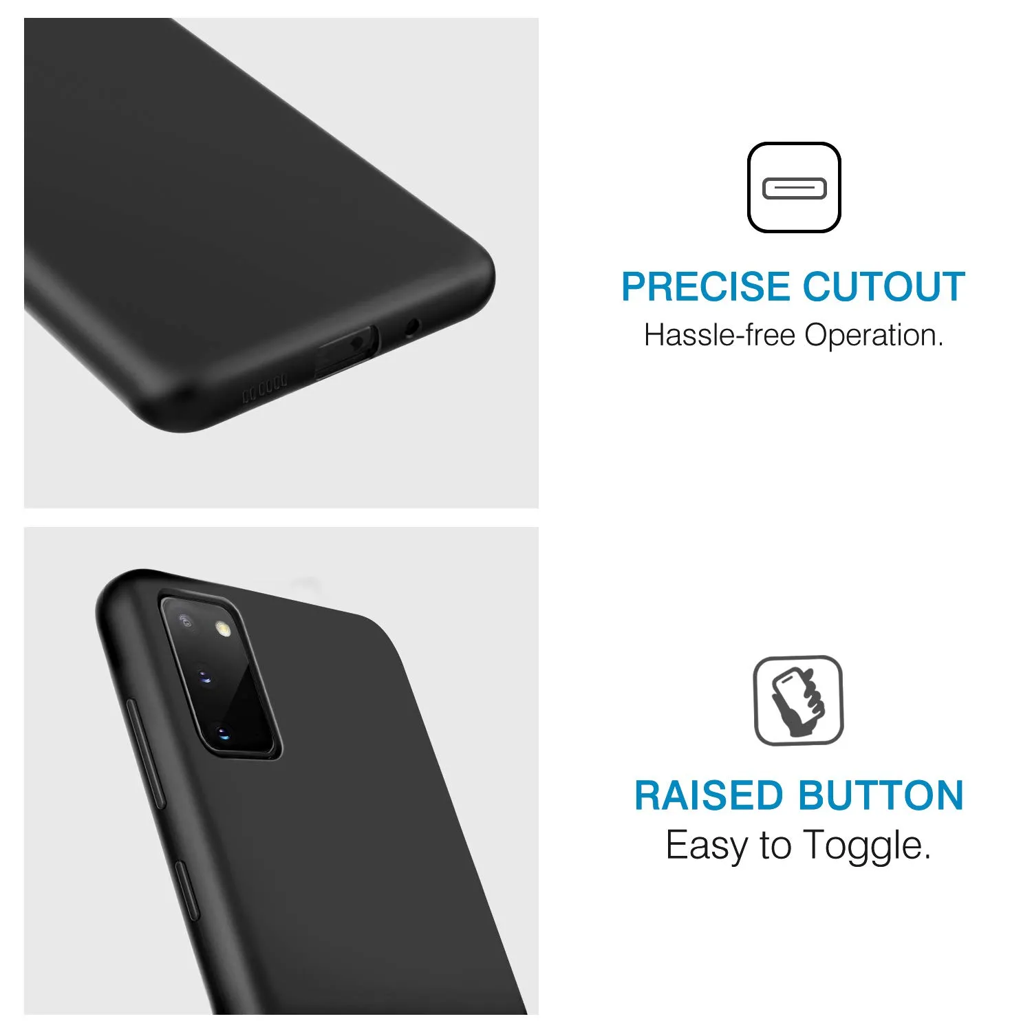 MoKo Custodia Silicone Samsung Galaxy S20 6.2" Nero Antiscivolo
