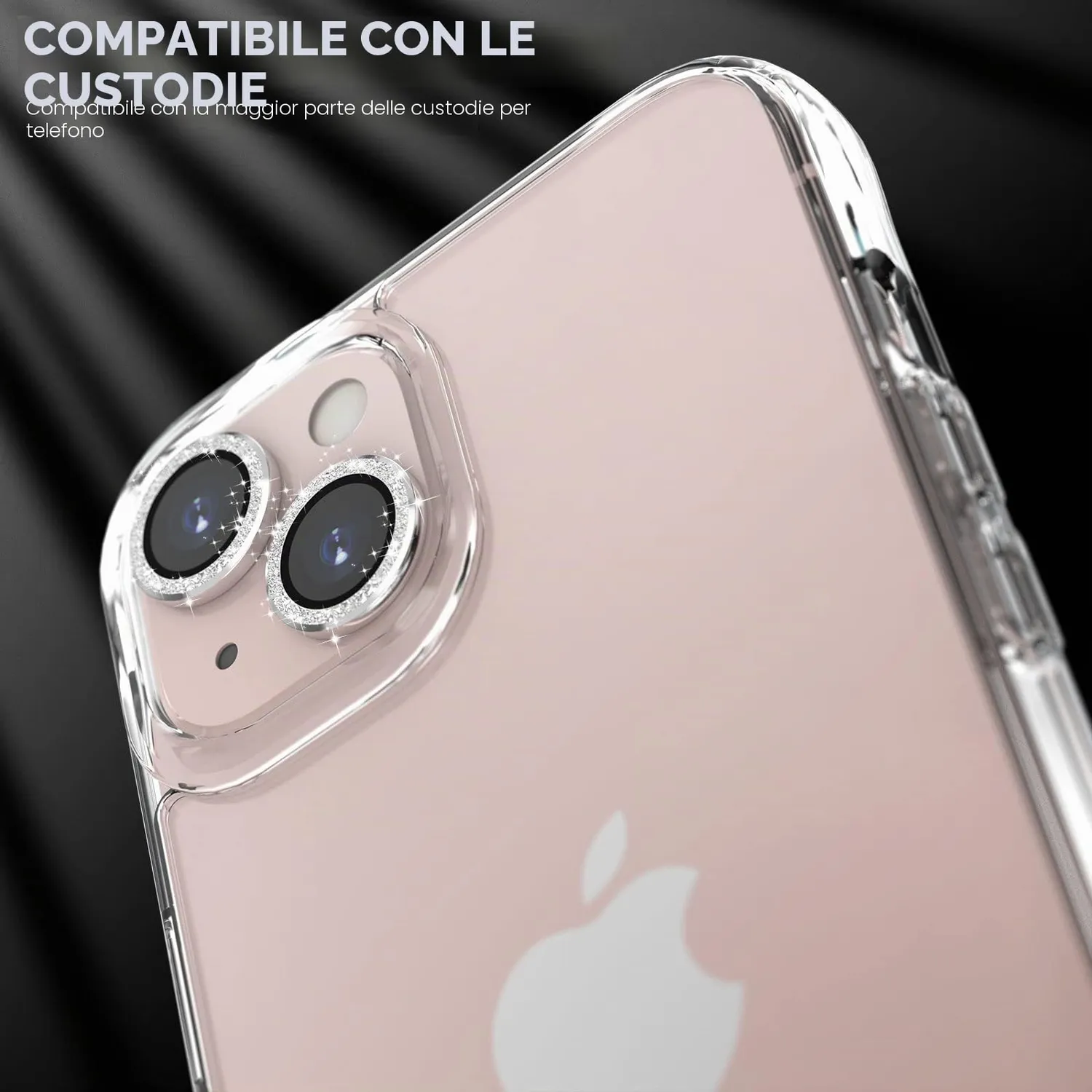 CloudValley pellicola fotocamera iPhone 13 13 Mini brillantini 2pz