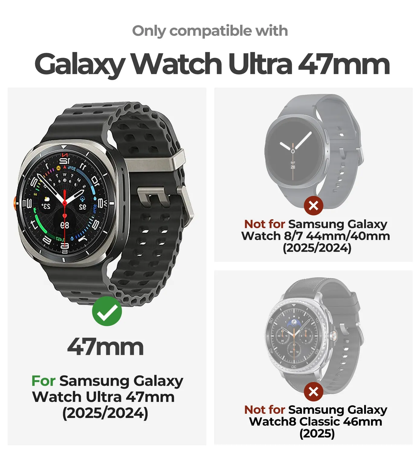 Dexnor Galaxy Watch Ultra 47mm cover nero arancione