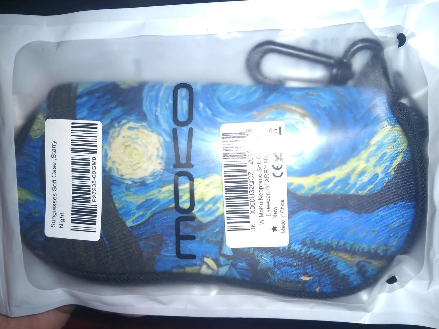 MoKo Astuccio Occhiali Neoprene Nero con Cerniera