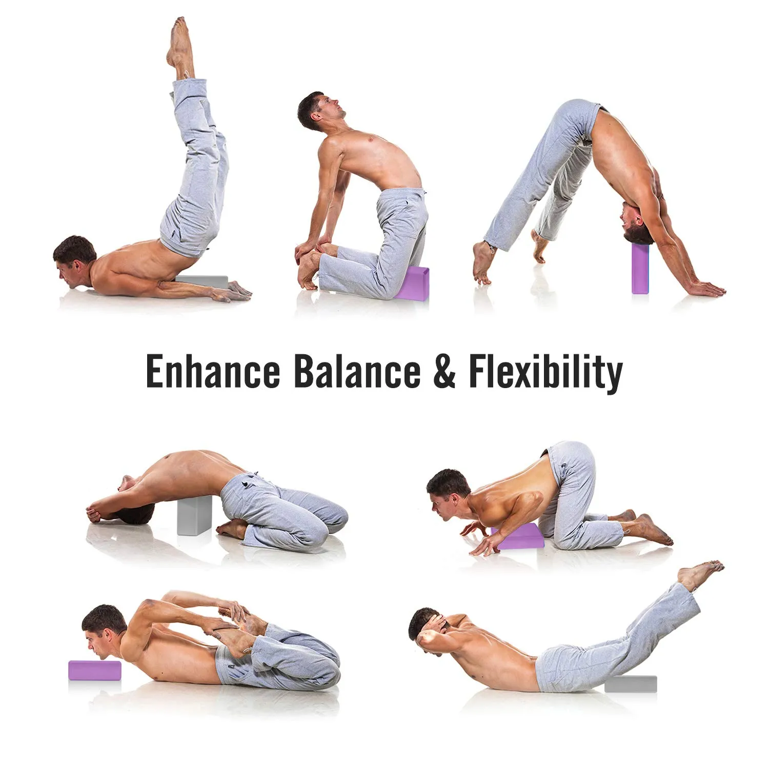 MoKo Blocchi Yoga Set 2 Pezzi EVA 23x15x7,5 cm