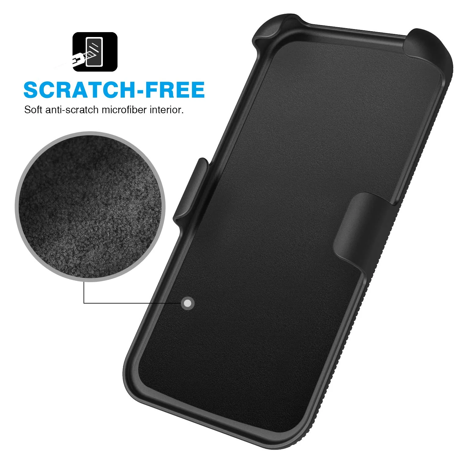 MoKo iPhone 11 Cover Antiurto Nera con Clip Cintura