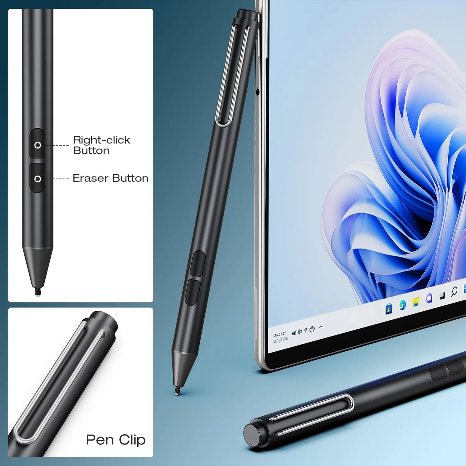 MoKo Surface Pen stilo Pro 9 8 7 penna 4096 nera