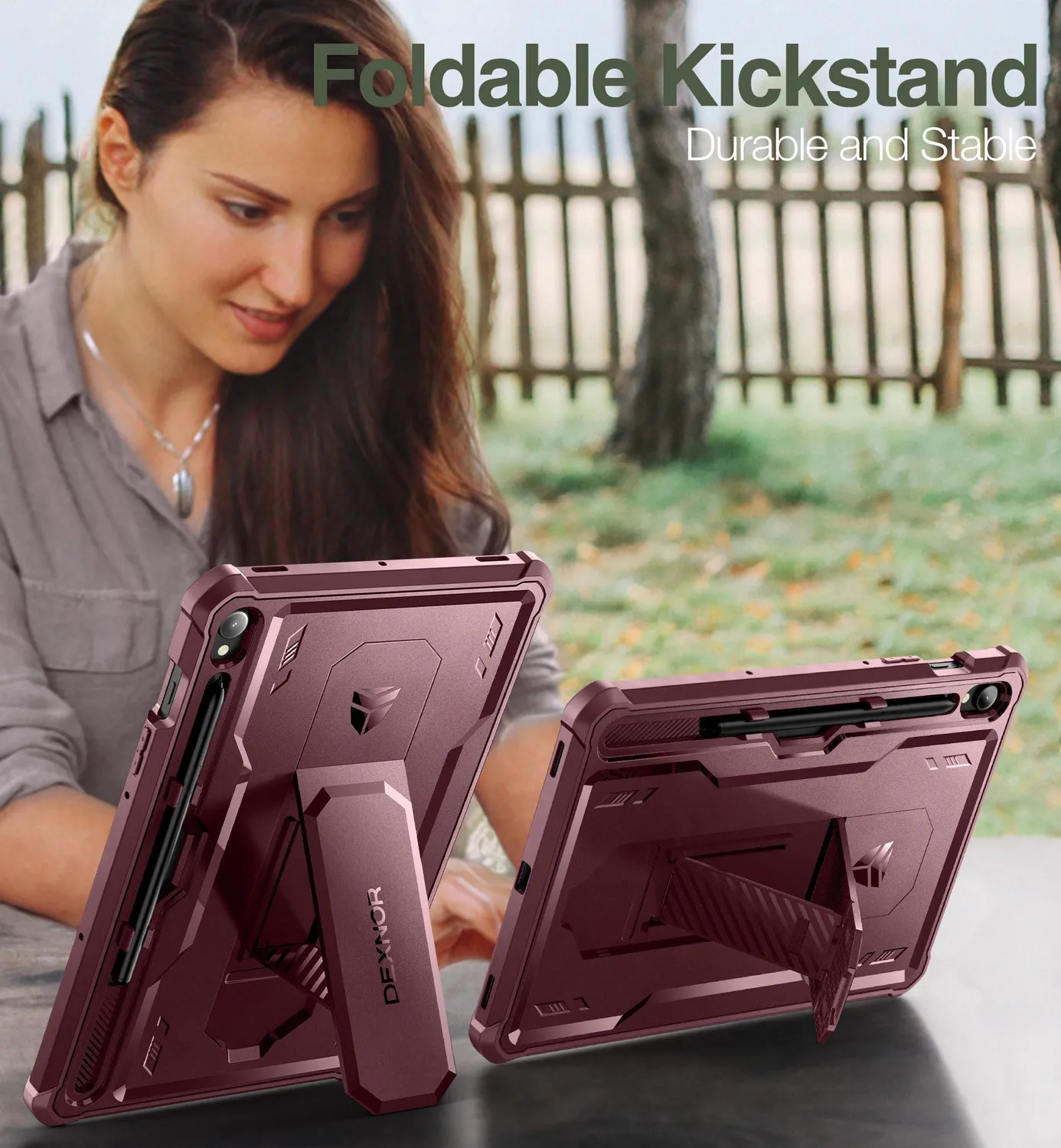 Dexnor Galaxy Tab S9 11" custodia rossa rugged