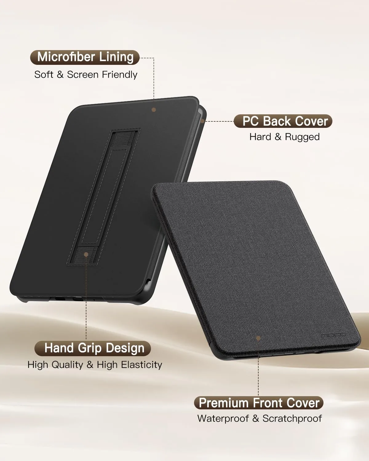 MoKo Paperwhite 12gen 7" cover Denim Nero magnetica
