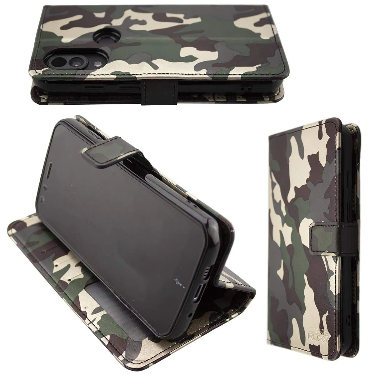 caseroxx Cat S62/S62 Pro custodia libro pelle nero