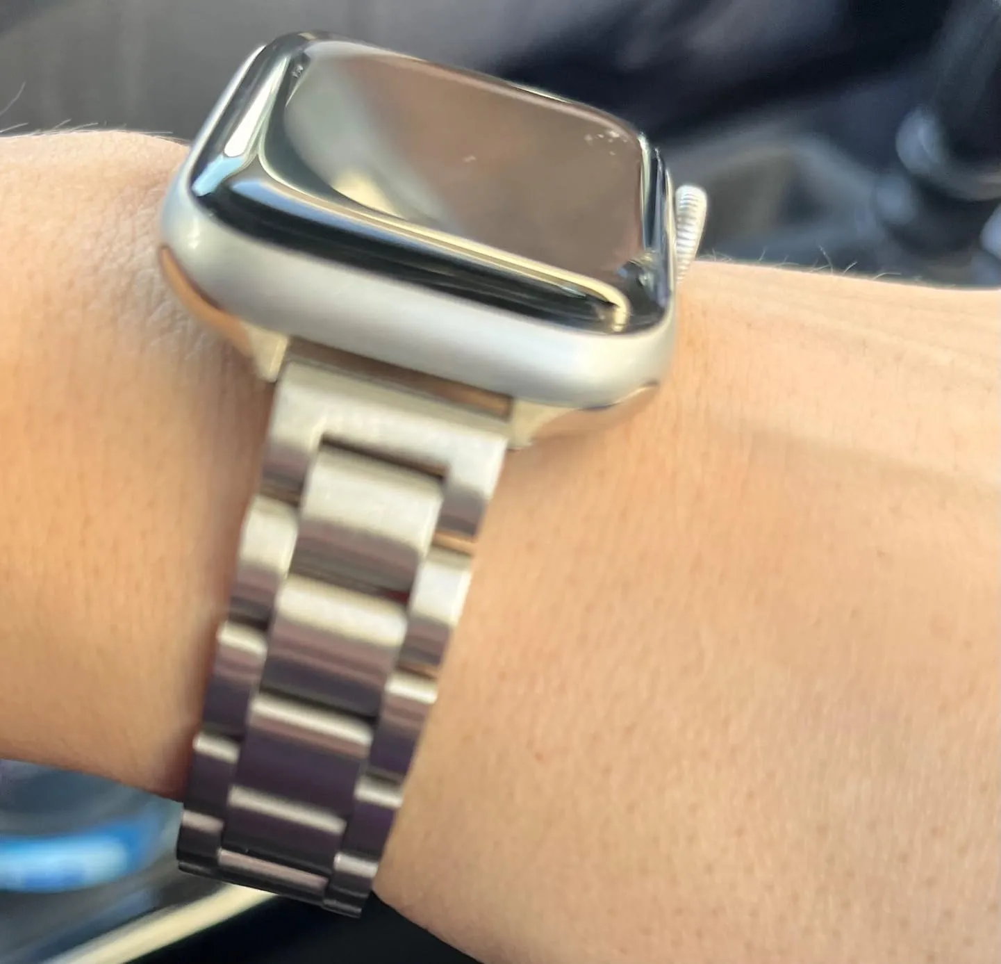 MoKo Cinturino Acciaio Sottile Apple Watch Luce delle Stelle