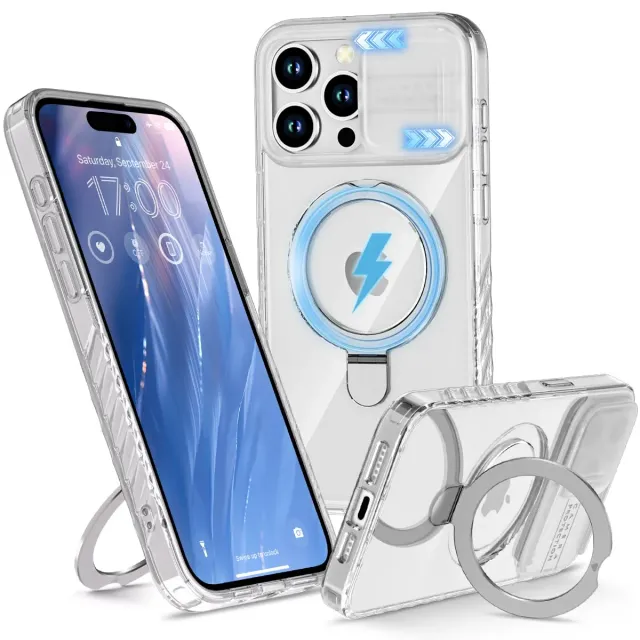 CloudValley cover iPhone 15 Pro Max MagSafe nero stand