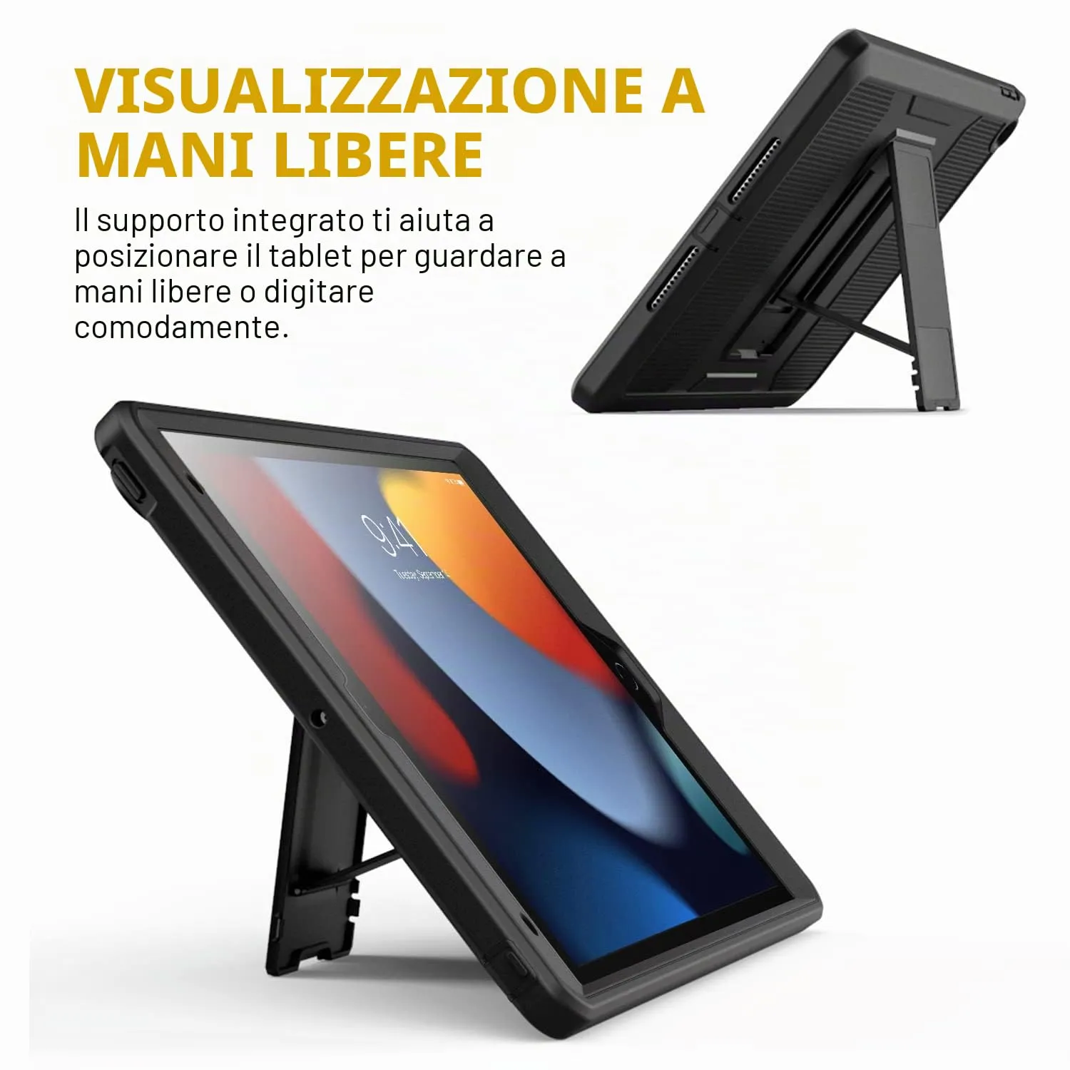 MoKo Cover iPad 10.2 9a/8a/7a Gen Antishock Nera Schermo
