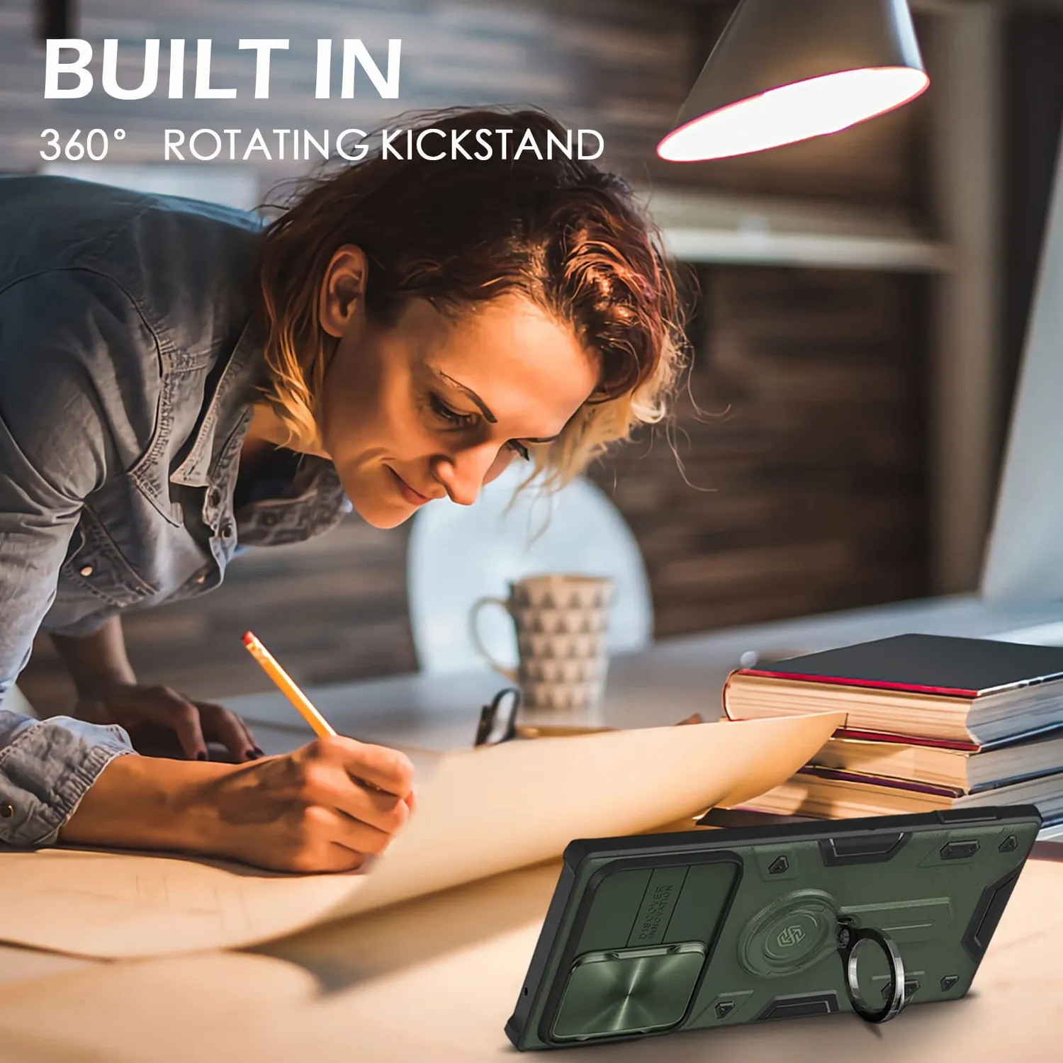 CloudValley cover Samsung S22 Ultra nera antiurto stand