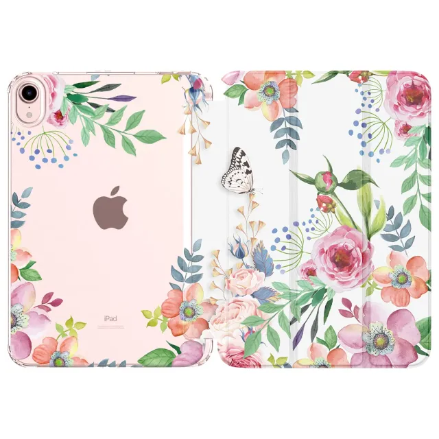 MoKo cover iPad mini 6-7 8,3" fiori fragranti con pencil holder