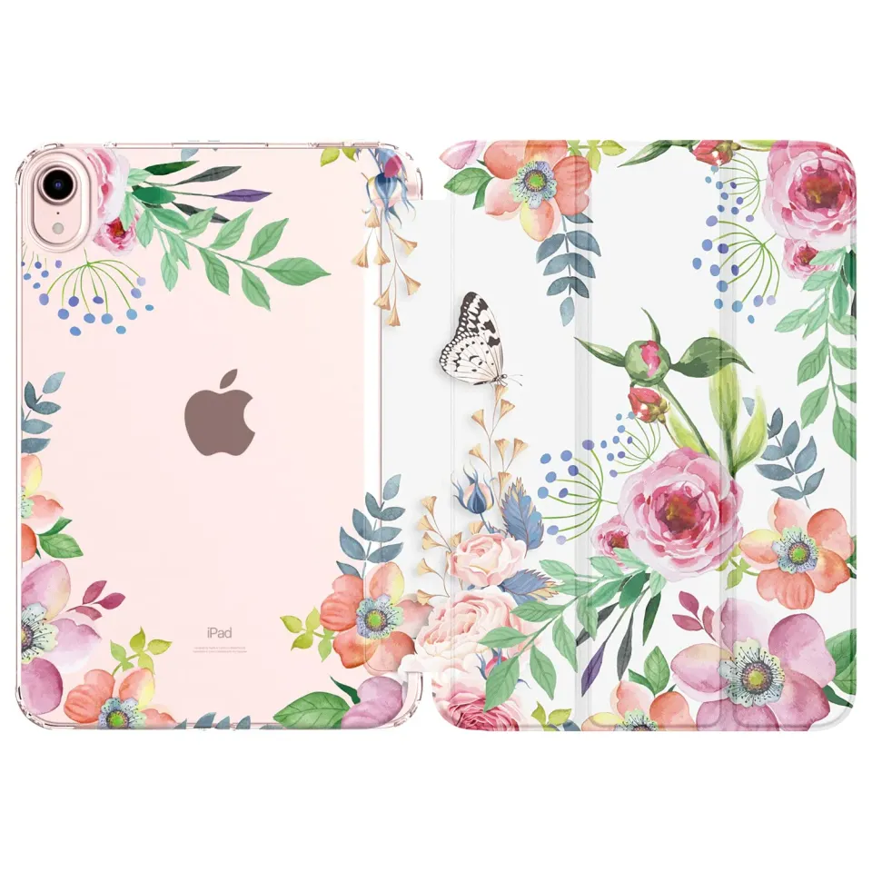 MoKo cover iPad mini 6-7 8,3" fiori fragranti con pencil holder