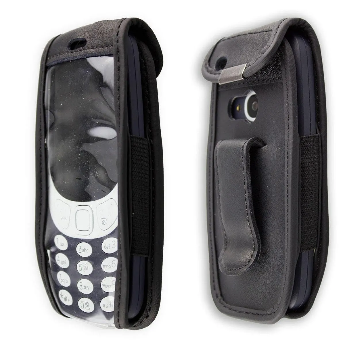 caseroxx Borsa Pelle Cintura Nokia 3310 2G 2017 Nera