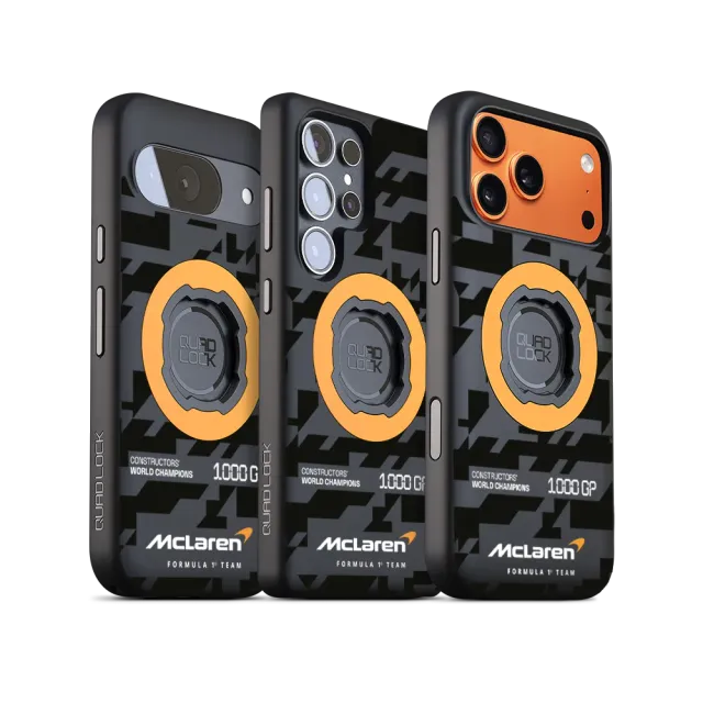 Quad Lock MAG McLaren 2026 custodia iPhone 17 Pro Max antiurto